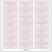 Regen Cloud Pink Baby shower Guest Adresetiketten Sticker (Vel)