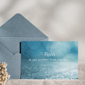 Regen, confetti uit de lucht - Inspirerend Quote Briefkaart