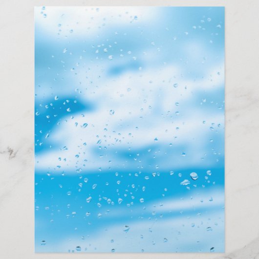 Regen druppels op een vensterglas flyer (Voorkant)