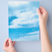 Regen druppels op een vensterglas flyer (Hand)