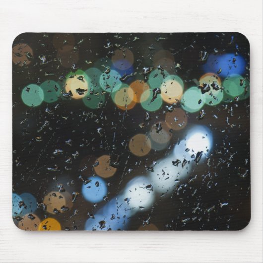 Regen druppels op het glas van het raam muismat (Voorkant)