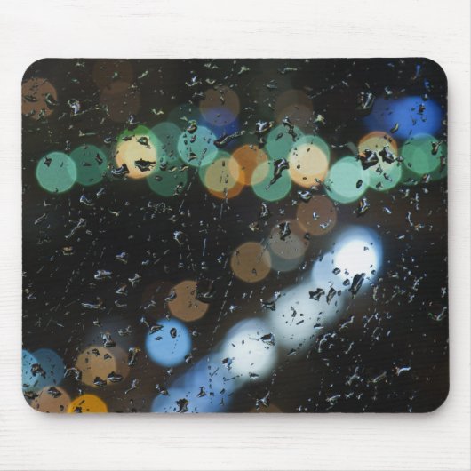Regen druppels op het glas van het raam muismat (Voorkant)
