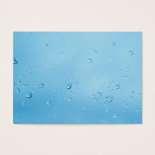 Regen druppels op het glas van het raam visitekaartje (Voorkant)