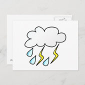 Regen en bliksem in Thunderstorm Briefkaart (Voorkant / Achterkant)