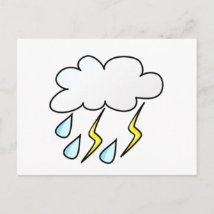 Regen en bliksem in Thunderstorm Briefkaart