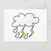 Regen en bliksem in Thunderstorm Briefkaart (Voorkant)