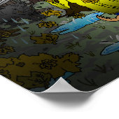 Regen en winderige herfst poster (Hoek)