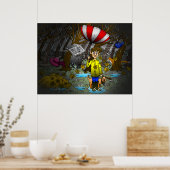 Regen en winderige herfstdag poster (Keuken)