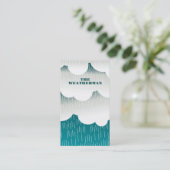 Regen en wolken ontwerp, meteoroloog visitekaartje (Staand voorkant)