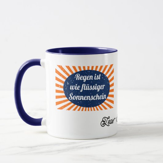 Regen flüssiger Sonnenschein mit Namen Mok (Links)