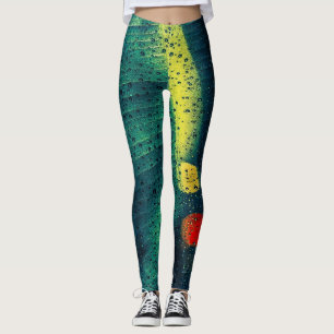 Regen Gestippeld Groen Leggings