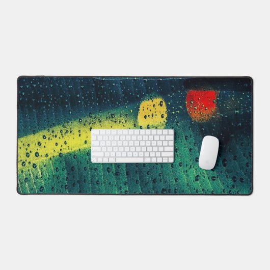 Regen gestippelde groene bureaumat (Keyboard & Muis)