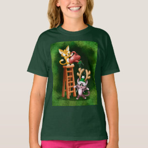 REGEN HERTEN KATTEN door Jeff Willis Art T-shirt
