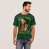 REGEN HERTEN KATTEN door Jeff Willis Art T-shirt (Voorkant volledig)