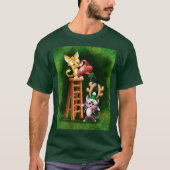 REGEN HERTEN KATTEN door Jeff Willis Art T-shirt (Voorkant)