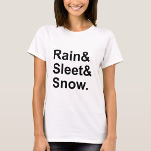 Regen IJzel Sneeuw   Postale Weersomstandigheden T-shirt