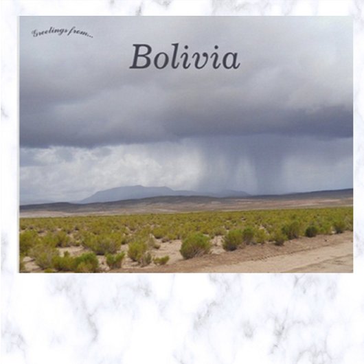 Regen in de Altiplano Bolivia Briefkaart