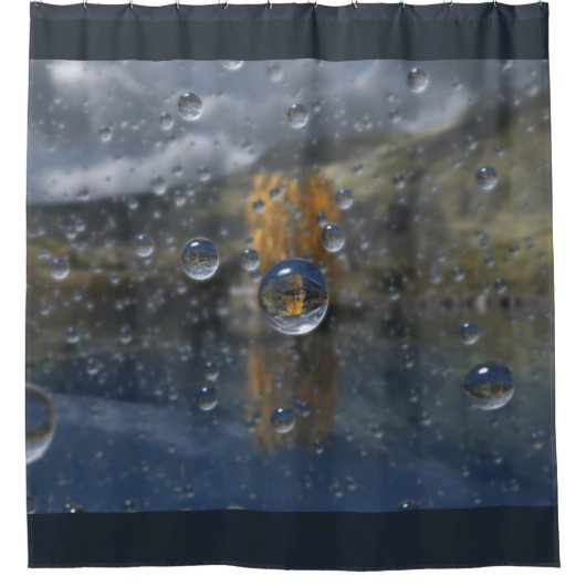 Regen in het Glen Shower-gordijn Douchegordijn (Voorkant)