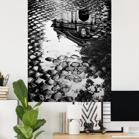 Regen in het Poster van Rome (Thuiskantoor)