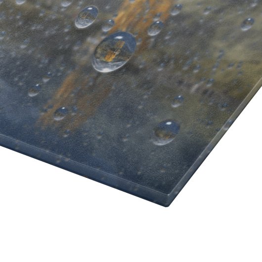 Regen in het snijvlak van de genen snijplank (Hoek)