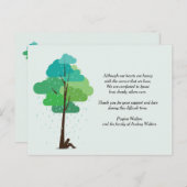 Regen in mijn hart Rouw Briefkaart Dank u (Voorkant / Achterkant)