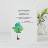 Regen in mijn hartkamer Hartelijk dank Bedankkaart (Staand voorkant)