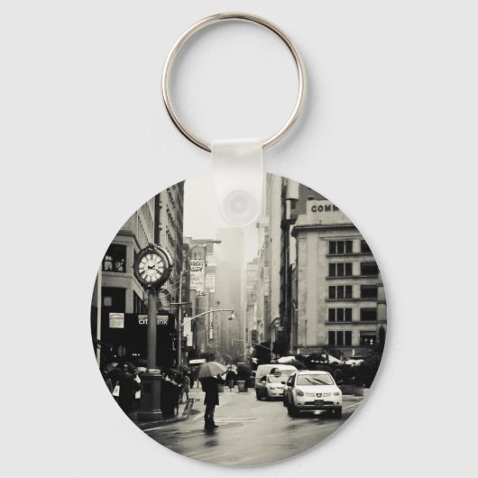 Regen in New York -  stijl Sleutelhanger (Voorkant)