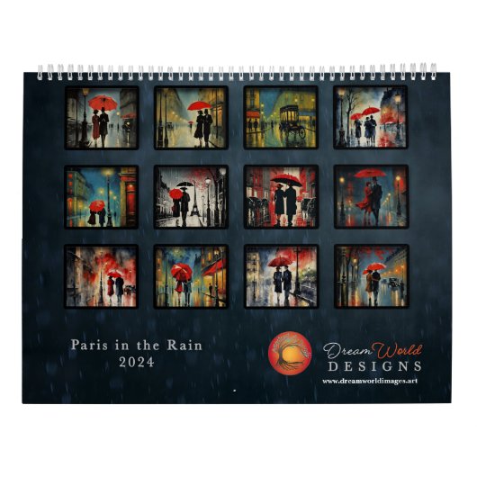 Regen in Parijs 2024 - Kalender (Achterkant)
