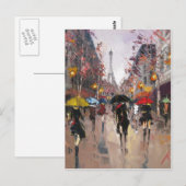 Regen in Parijs Briefkaart (Voorkant / Achterkant)