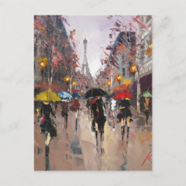 Regen in Parijs Briefkaart