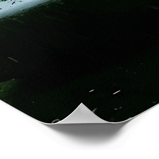 Regen in Zen Garden met Maple Tree & Stones | Poster (Hoek)