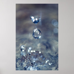 Regen is het geluid van een piano poster