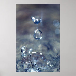 Regen is het geluid van een piano poster