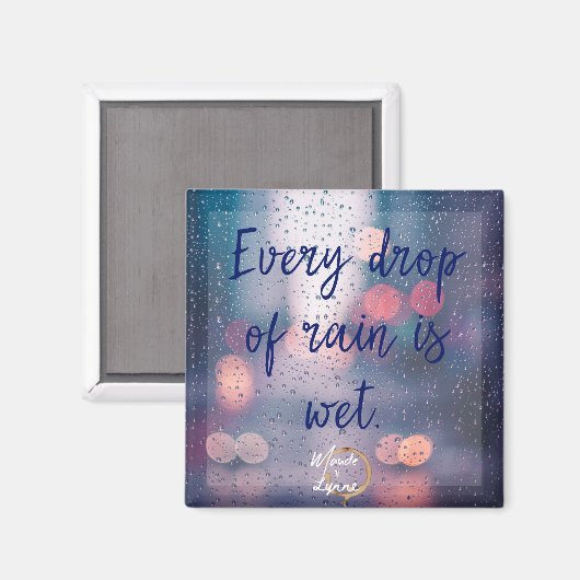 Regen is natte magneet (Voorkant / Achterkant)