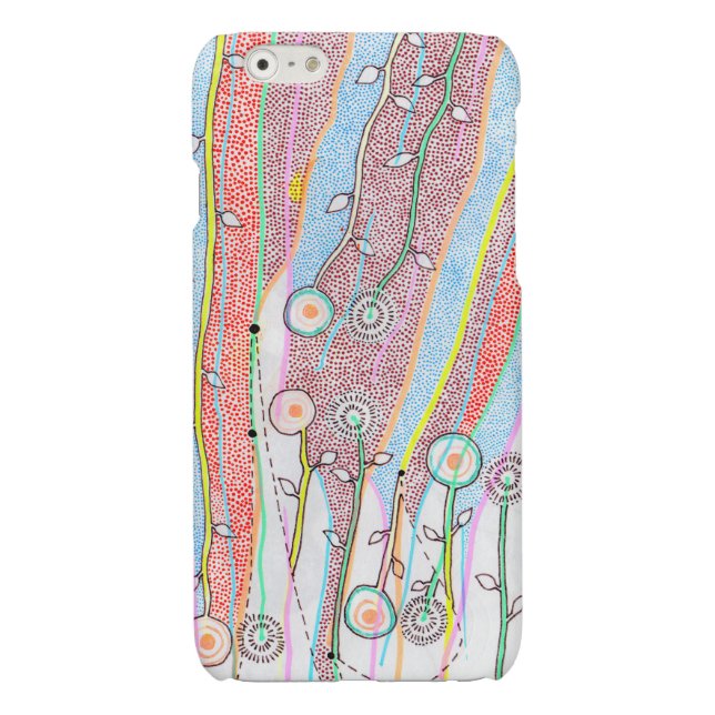 Regen - Kunst van Alia - iPhone 6 Glossy Finish Ho iPhone Hoesje (Achterkant)