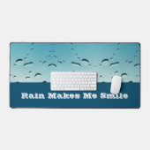 Regen laat me glimlachen regendruppels foto regena bureaumat (Keyboard & Muis)