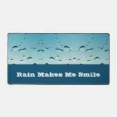 Regen laat me glimlachen regendruppels foto regena bureaumat (Voorkant)