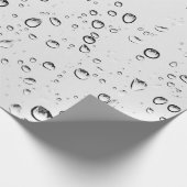 Regen laat regendruppels regenachtige natte druppe cadeaupapier (Hoek)