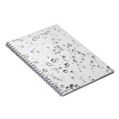 Regen laat regendruppels regenachtige natte druppe notitieboek (Rechterzijde)