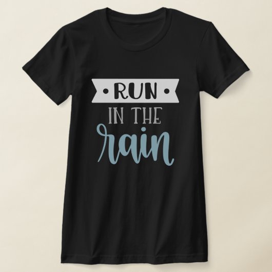 REGEN LOOP TYPOGRAFIE DONKER T-Shirt (Laagn)