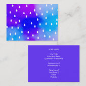 Regen met blauwe en paarse troebele hemel. visitekaartje (Voorkant / Achterkant)