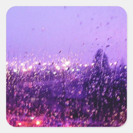 Regen neer op mij vierkante sticker (Voorkant)