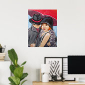 Regen niet op mijn parade - Flapper uit 1920 Poster (Thuiskantoor)