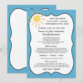 Regen of glans reünie, evenement of feestuitnodigi kaart (Voorkant / Achterkant)