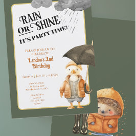 Regen of Shine Spring of Herfst Woodland Verjaarda Kaart