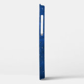 Regen op blauw leder Case-Mate iPhone case (Achterkant / Links)