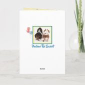 Regen op de Grappige Hond van de Kaart W/Basset (Achterkant)