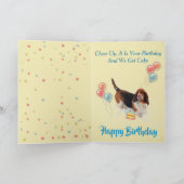 Regen op de Grappige Hond van de Kaart W/Basset (Binnen)