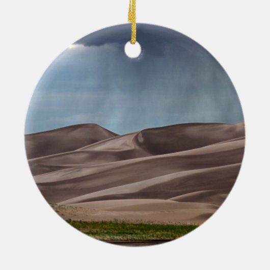 Regen op de Grote Sand Dunes Keramisch Ornament (Achterkant)