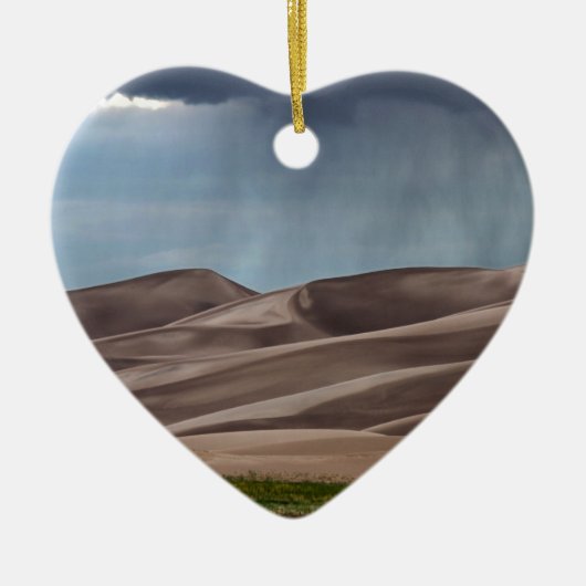 Regen op de Grote Sand Dunes Keramisch Ornament (Voorkant)